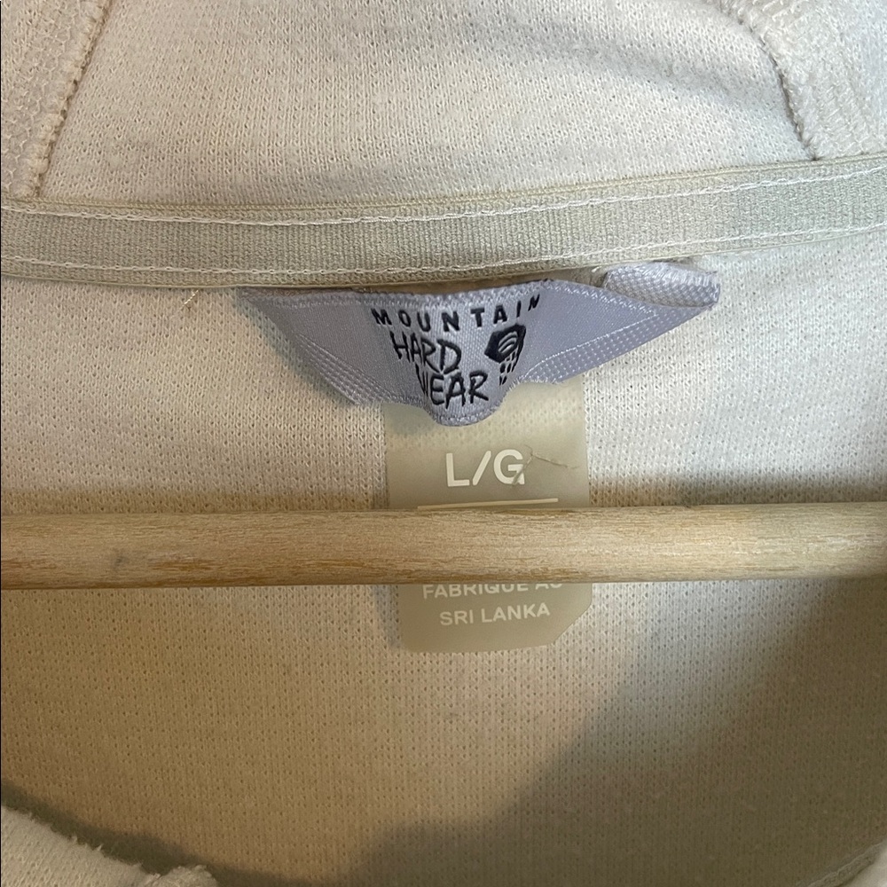 Mountain HardWear Fire Tower Oatmeal pullover hoodie L - Picture 5 of 11